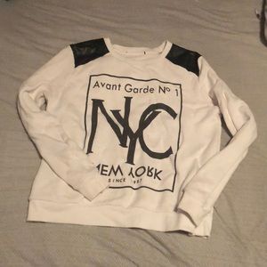 White graphic sweatshirt from Forever 21